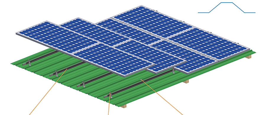 Solar Tin roof mounting structure L feet Solar Tin roof mounting structure L feet