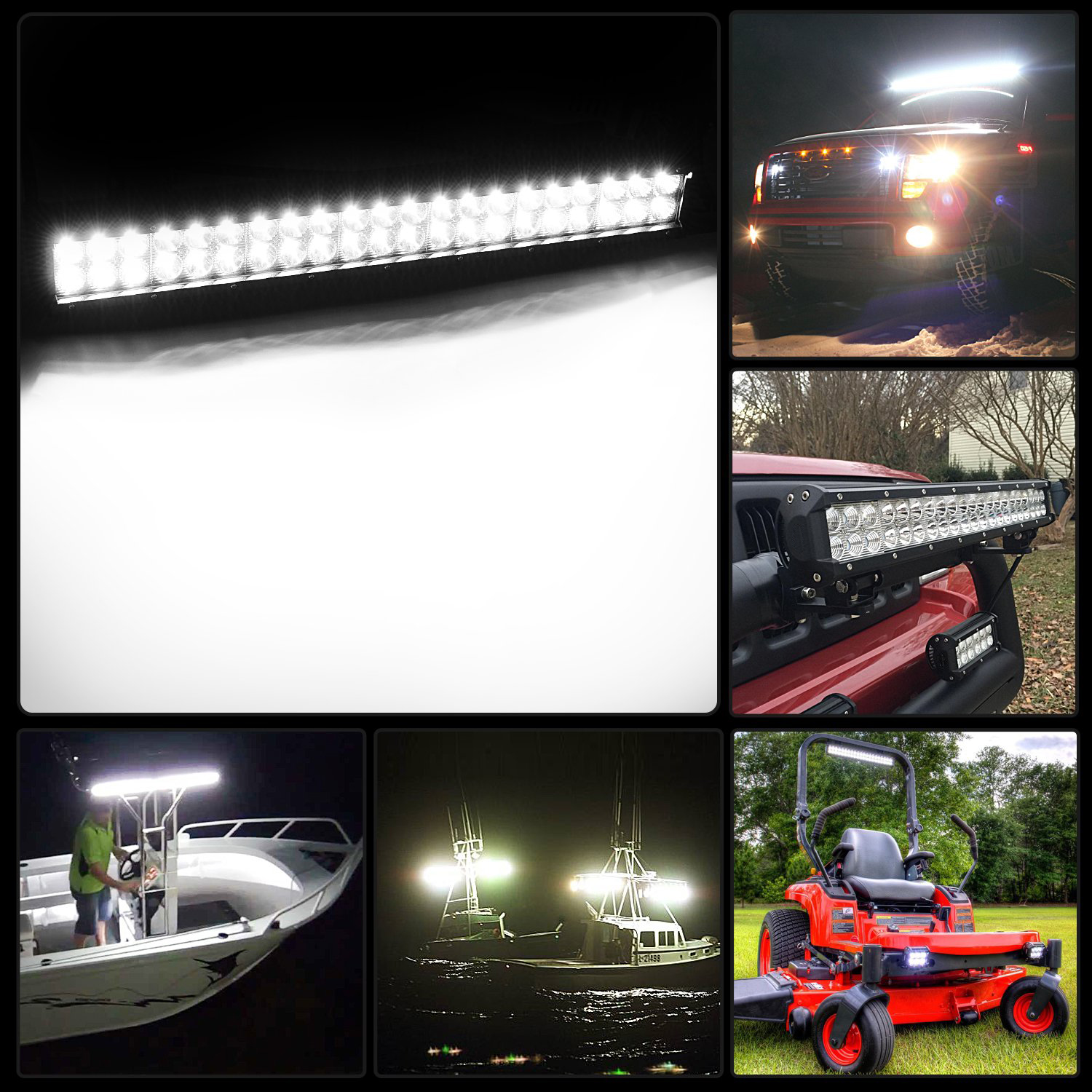 126W double row light bar