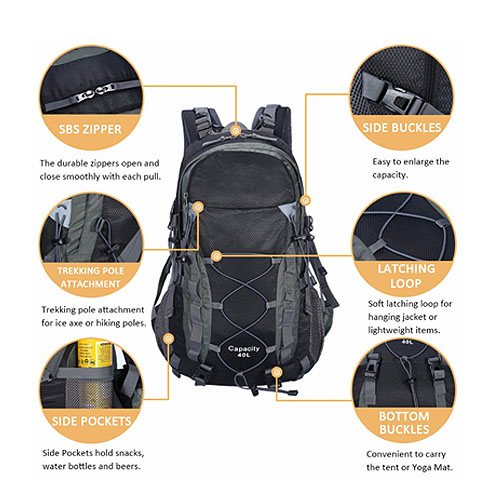 Waterproof trekking backpack