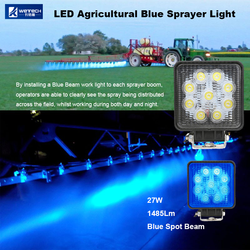 blue agricultural sprayer light