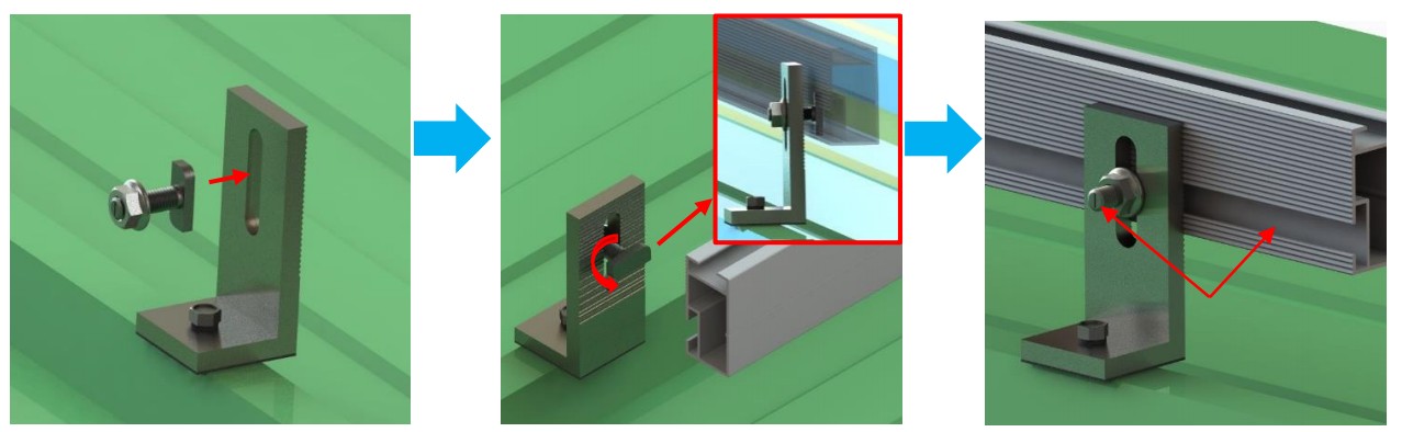 Trapezoidal solar Roofing System