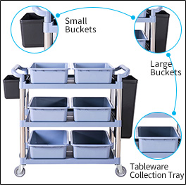 3 Shelf Plastic Utility Carts with Wheels