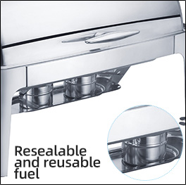 Stainless Steel Roll Top Buffet Chafing Dish