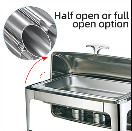 Stainless Steel Roll Top Buffet Chafing Dish