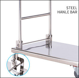 stainless steel folding handle platform trolley