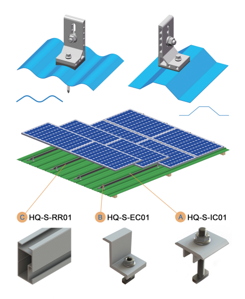 Trapezoidal roofing system Trapezoidal roofing system
