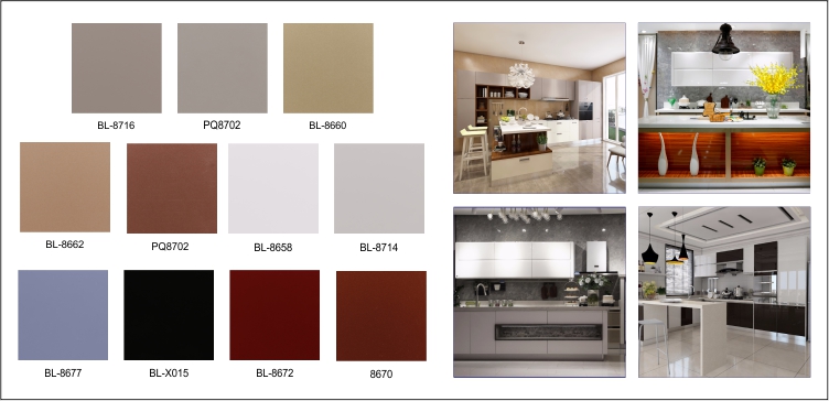 Lacquer kitchen cabinet color