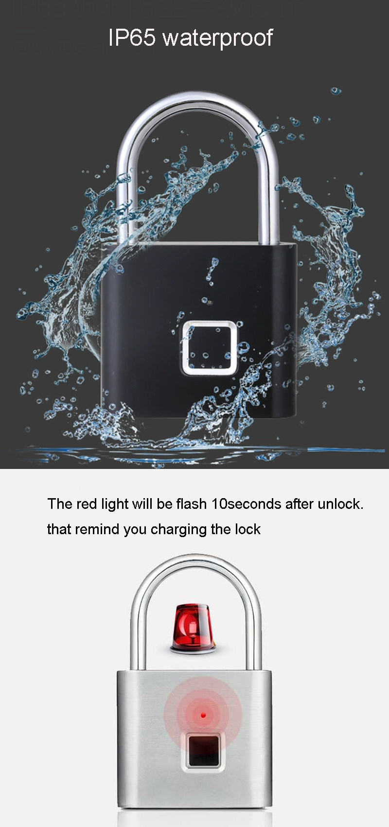 fingerprint smart padlock