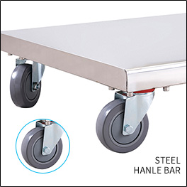 stainless steel folding handle platform trolley