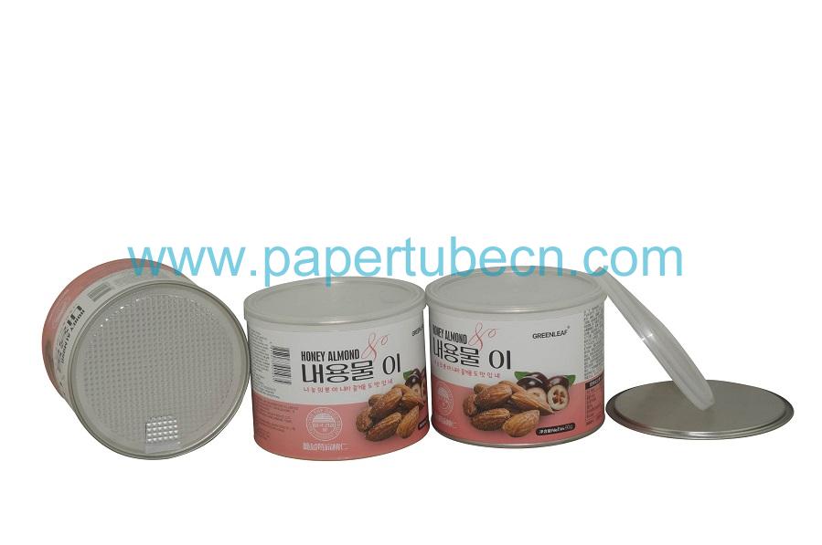 Packaging Canister Cranberry Almond Paper Tube 