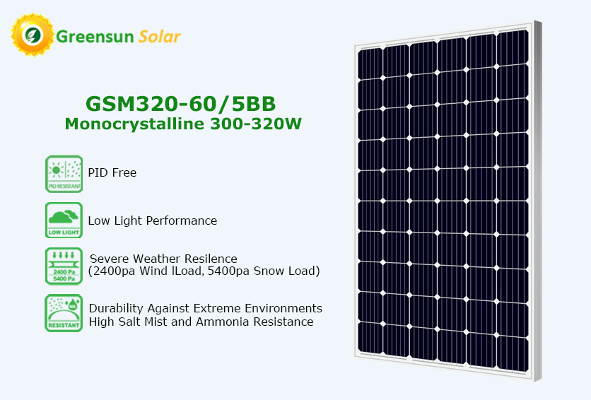 perc mono solar panel 300w 305w 320w perc mono solar panel 300w 305w 320w