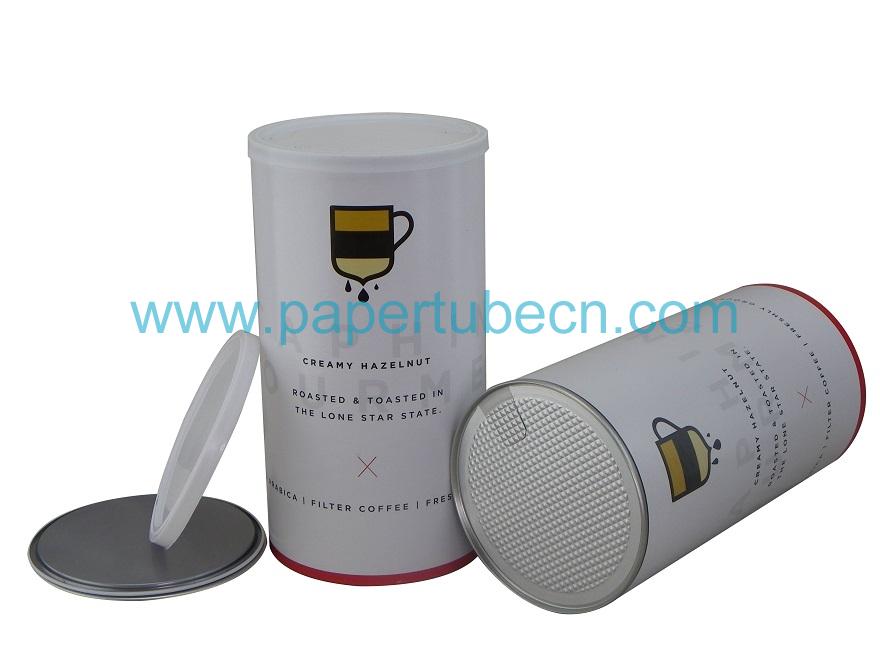 Paper Packaging Canister for White Coffee