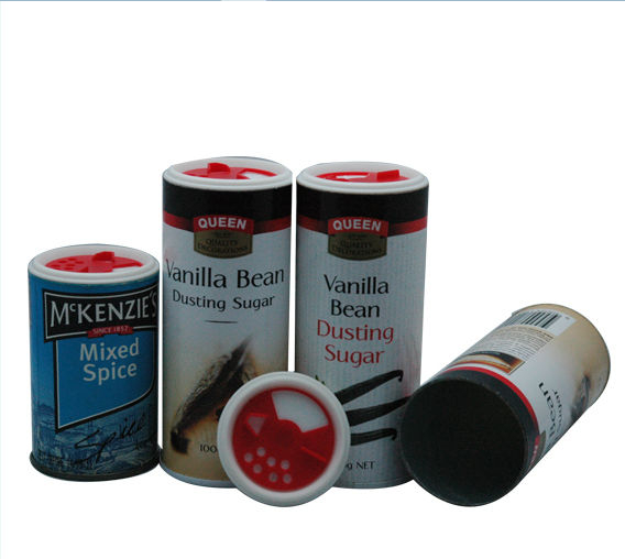 Plastic Shaker Top Tube Mixed Spice Paper Packaging Canister Plastic Shaker Top Tube Mixed Spice Paper Packaging Canister