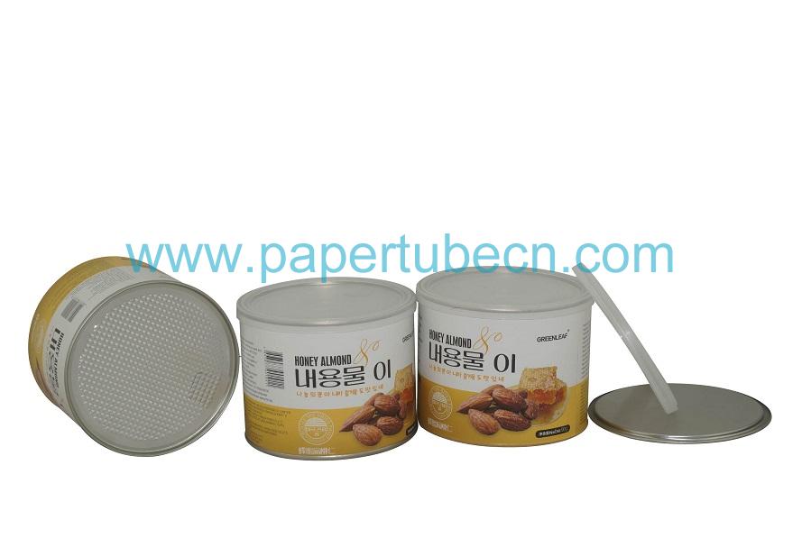 Almond Packaging Paper Canister