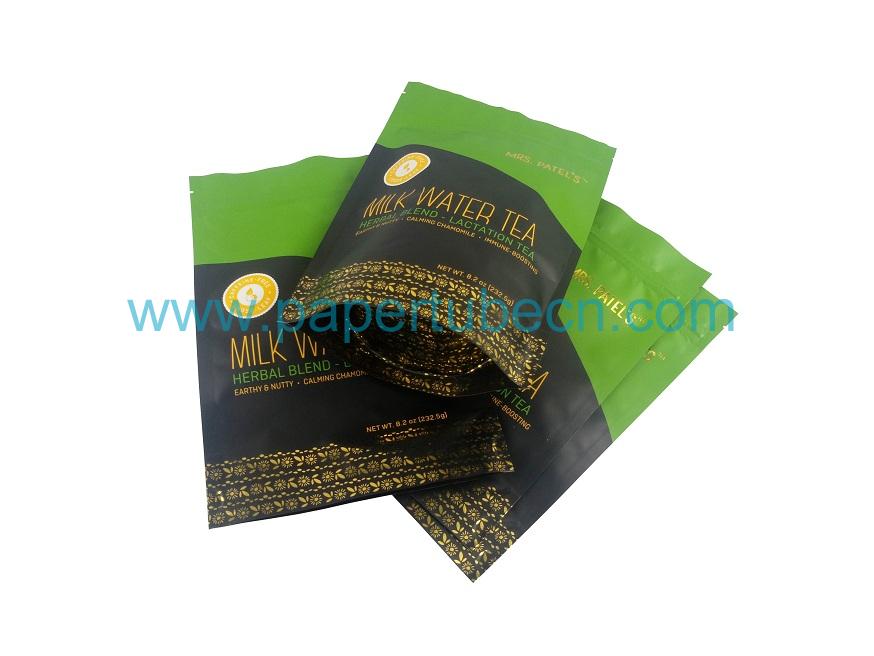 Zipper Stand Up Snack Food Packaging Aluminum Foil Food Pouch for Tea Packing Bag Zipper Stand Up Snack Food Packaging Aluminum Foil Food Pouch for Tea Packing Bag