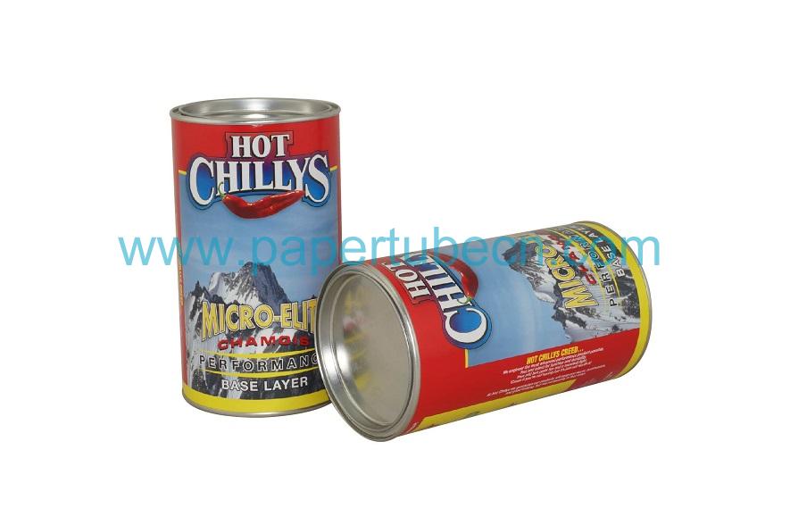 Underwear Packaging Canister Kraft Paper Clothes Tube With Tinplate Lid