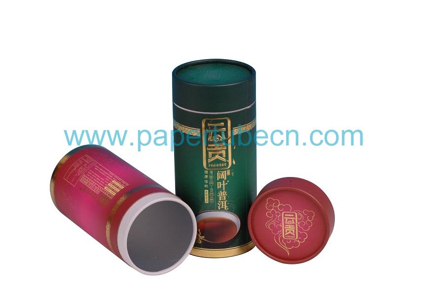Rolled Edge Cans Pu'er Tea Paper Tube Tin Canister