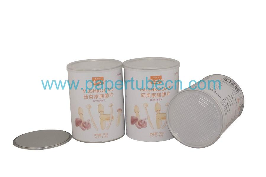 Tube Packaging Composite Dried Mushrooms Food Paper Canister