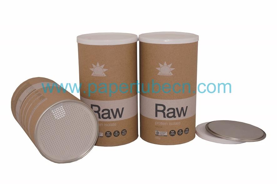 Cylinder Paper Cans Water-proof Tube for Protein Packaging Canister