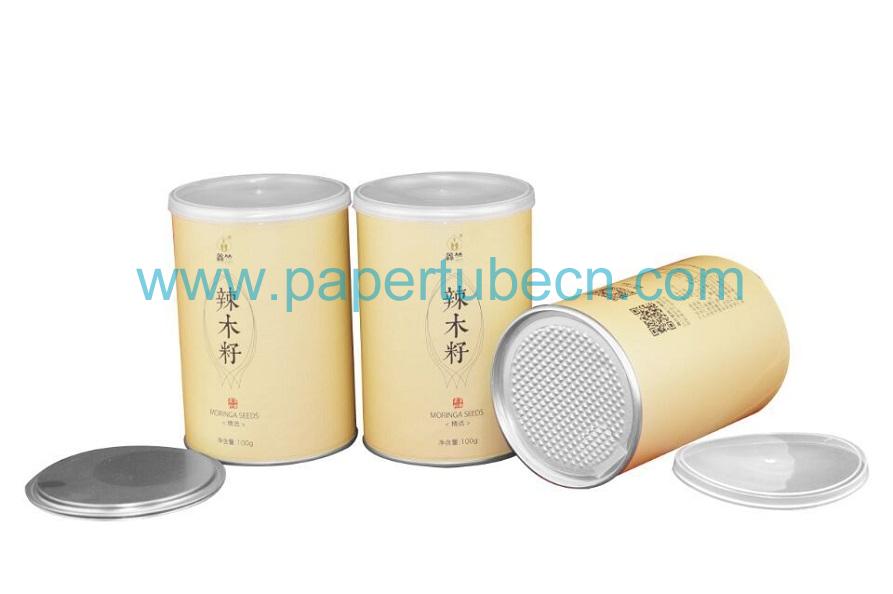 Moringa Seed Tube Packaging Composite Paper Canister