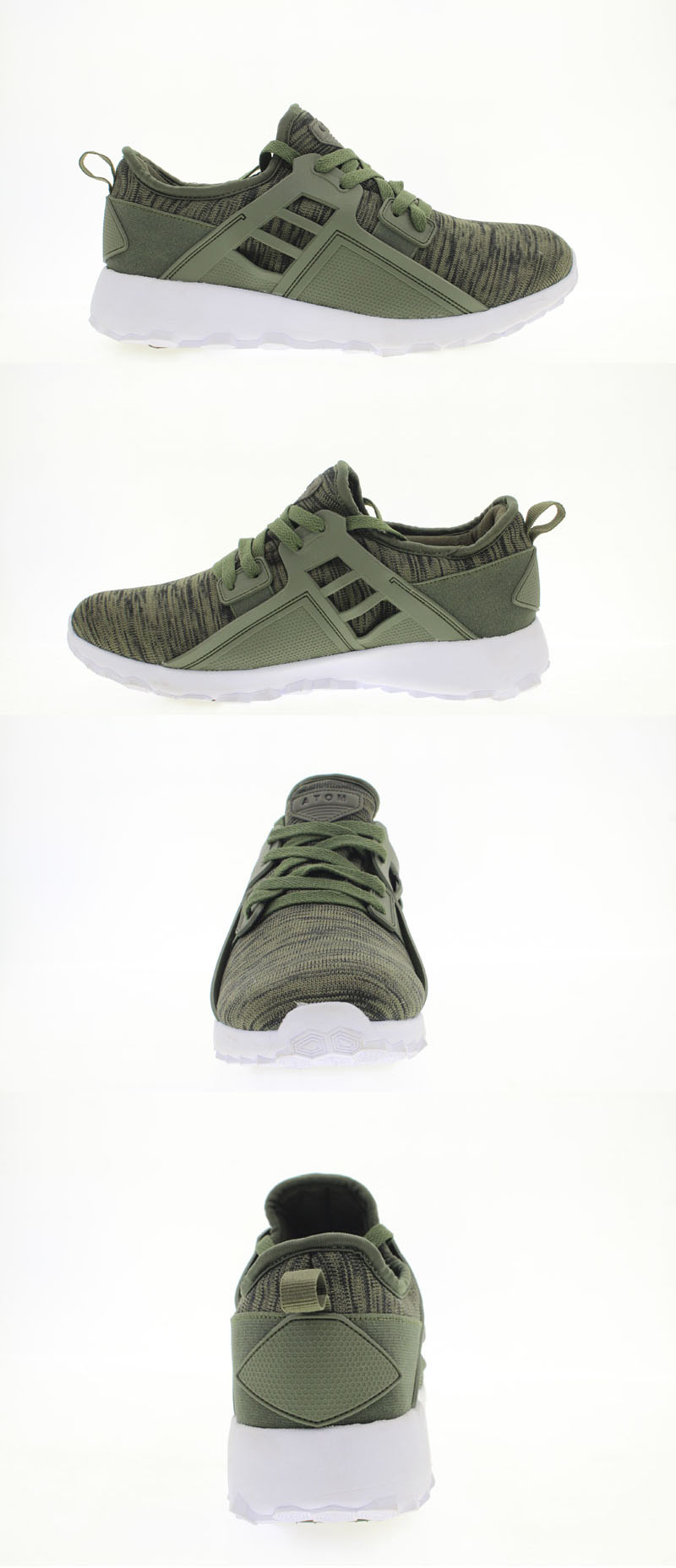 Olive green black mixture shoes