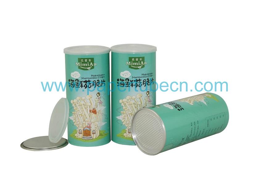 Dried Hypsizygus Marmoreus Tube Packaging Paper Mushroom Crisps Canister Dried Hypsizygus Marmoreus Tube Packaging Paper Mushroom Crisps Canister