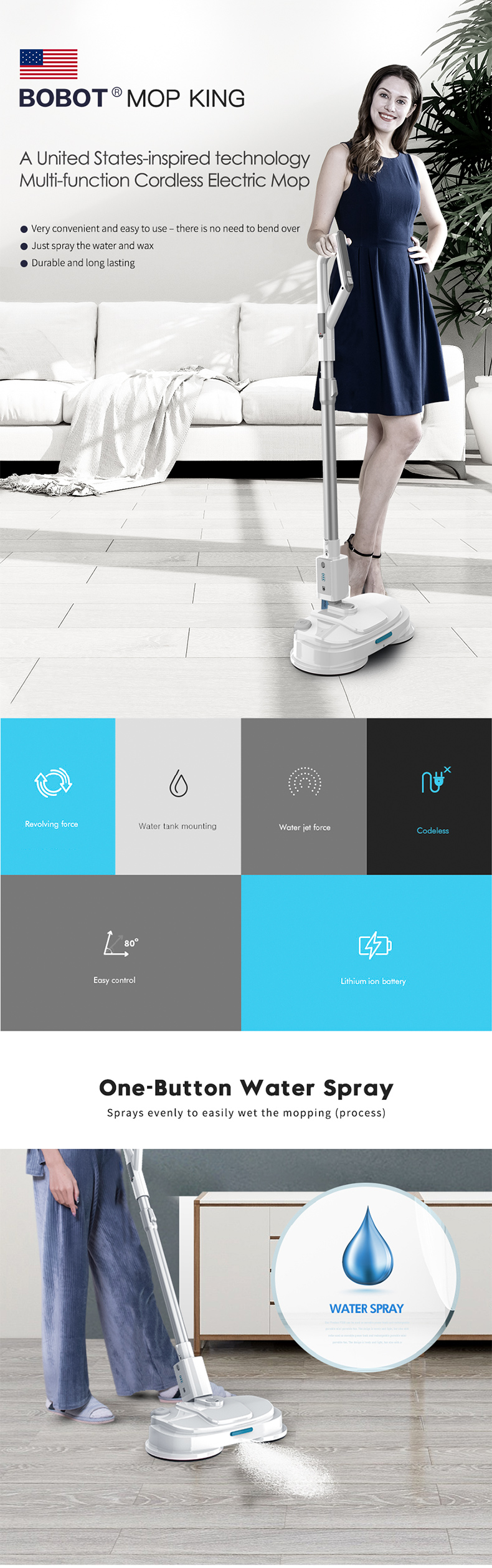 Rechargeable Wireless Electric Mop Rechargeable Wireless Electric Mop