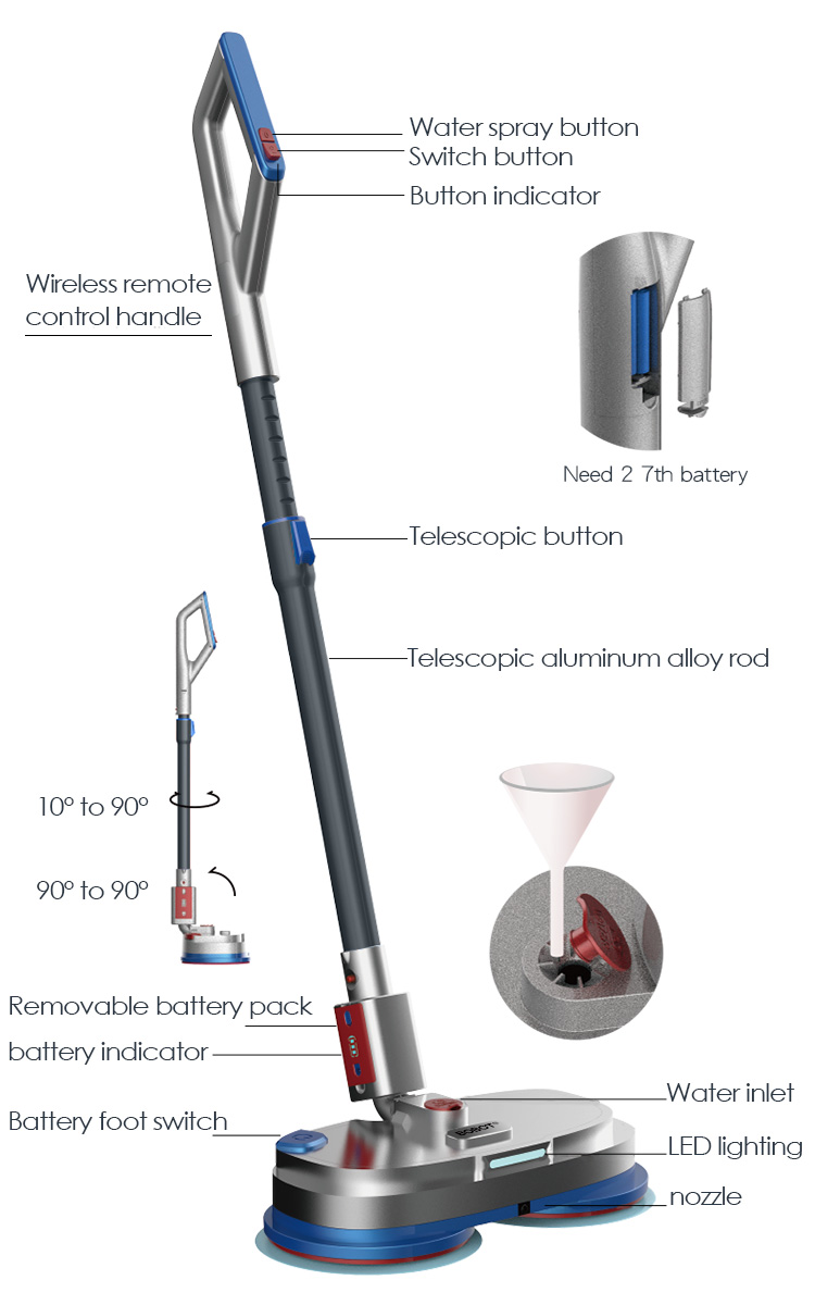 Wireless Electric Spinning Mop