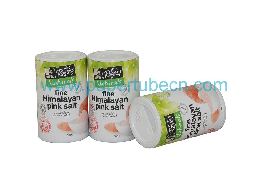 Natural Fine Himalayan Pink Salt Packaging Shaker Paper Tube