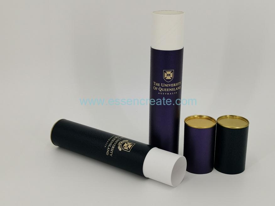 Rolled Edge Paper Tube with Tin Lid