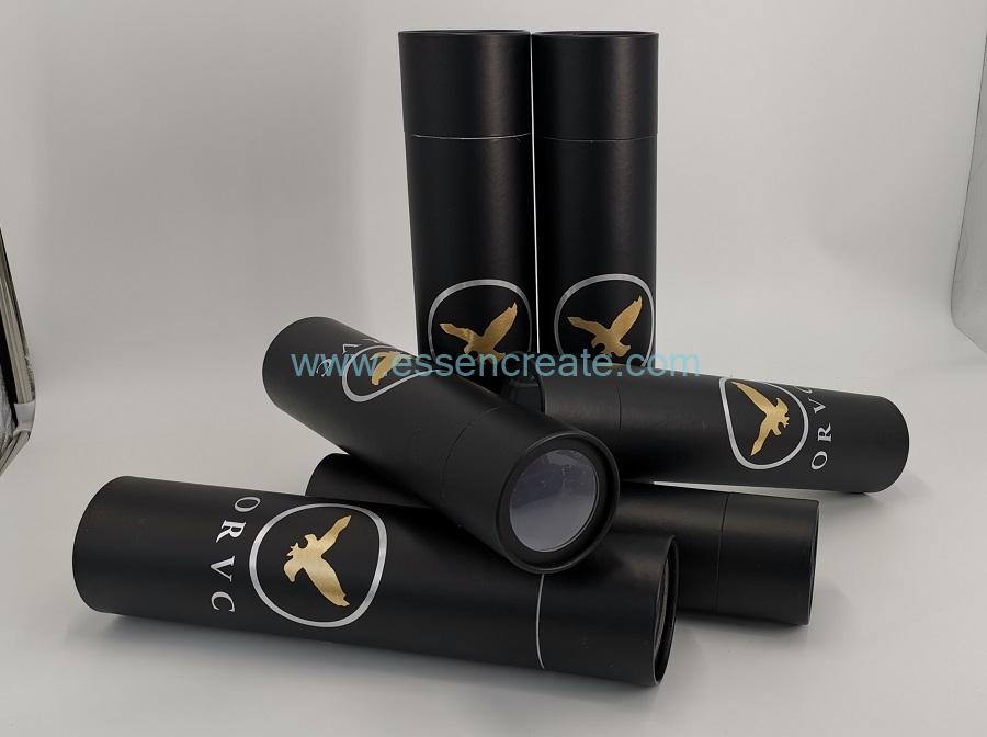 Round Tube Packaging Kraft Box with PET Window