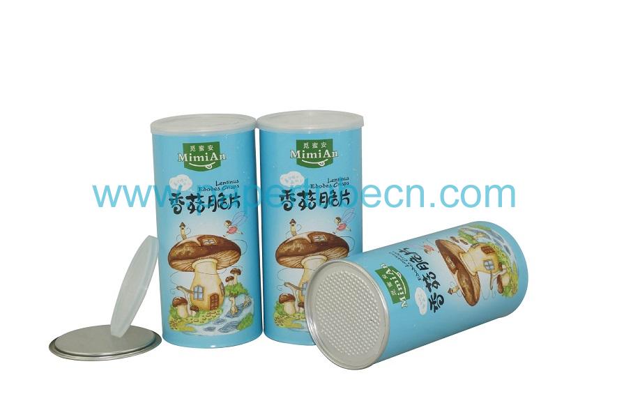 Champignon Canister Packaging Lentinula Edodes Cans Paper Shiitake Mushroom Tube