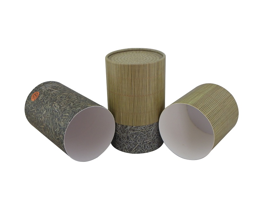Two Pieces telescopic White Card Tea Packaging Paper Tube Two Pieces telescopic White Card Tea Packaging Paper Tube
