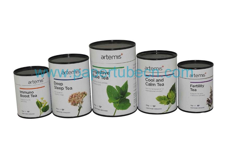Herbal Tea Packaging Paper Canister with different size