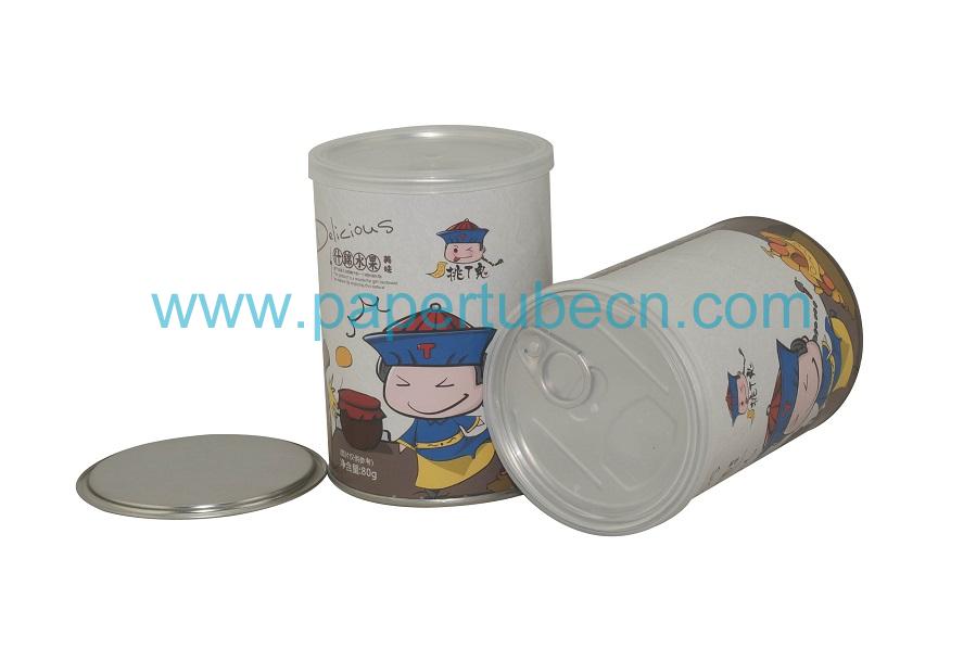 Cans Assorted Seasonal Fruits Packaging Tube Al EOE Lid Paper Canister Cans Assorted Seasonal Fruits Packaging Tube Al EOE Lid Paper Canister
