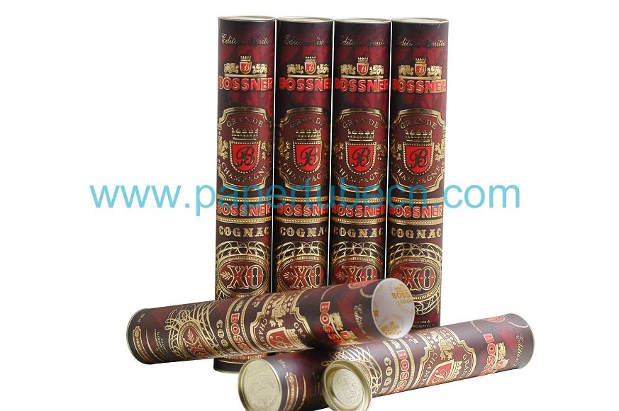 Champagne Packaging Paper Tube with Hot Stamping