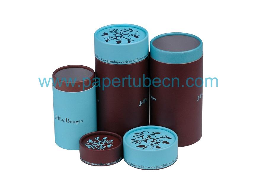Rolled Edge Cans Chocolate Paper Tube Tin Canister