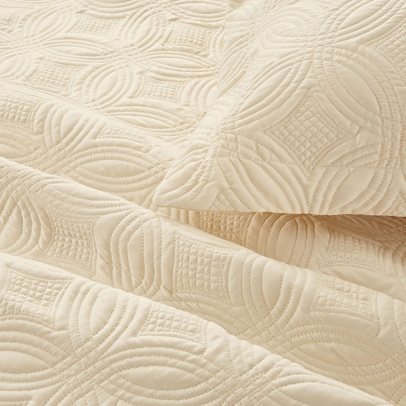 satin rice stitching quilt set