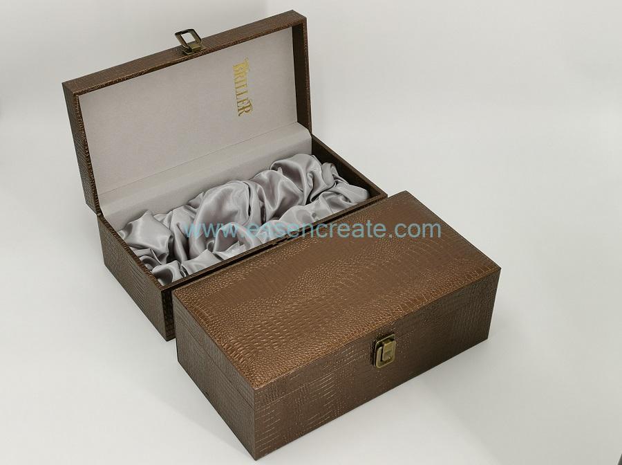 Crocodile Wine Leather Case