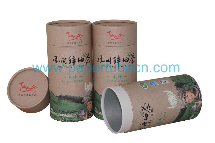 Paper Zinc Selenium Organic Tea Packaging Canister 