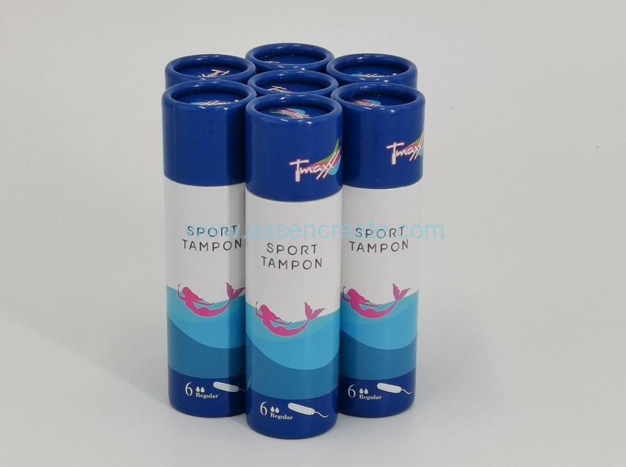 Sport Tampon Packaging Cylinder Tube Box