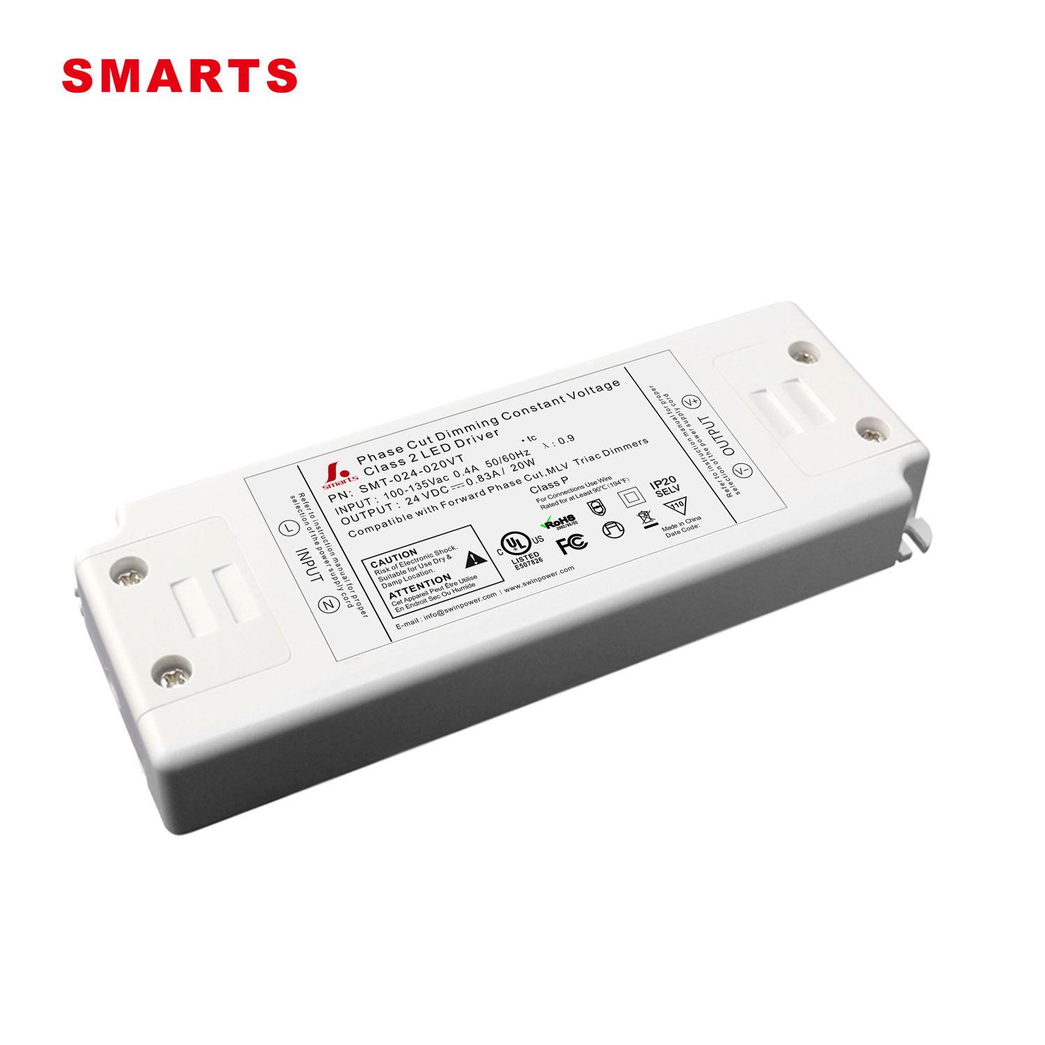 24v 20w class dimmable led driver