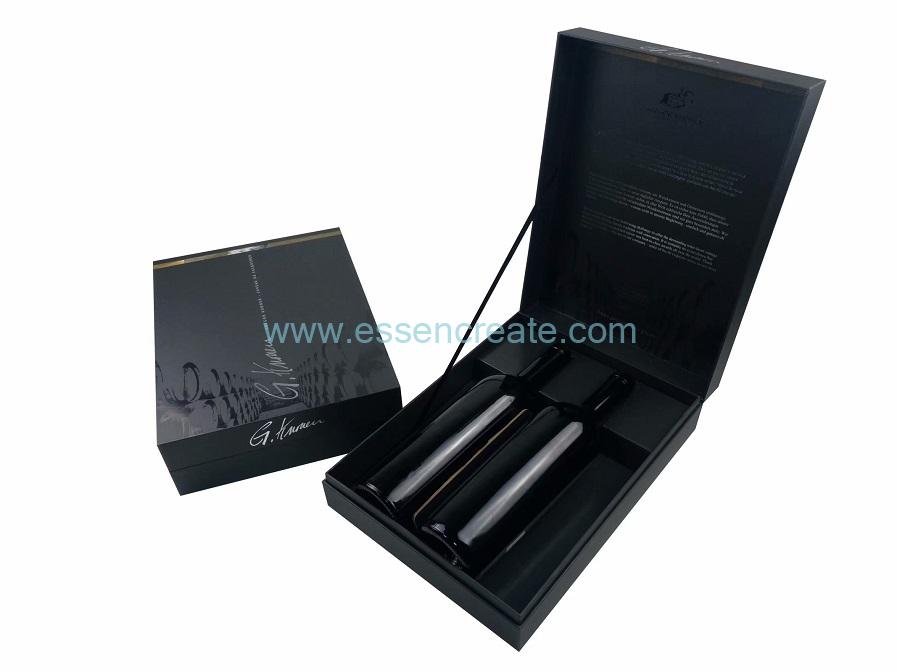 Silver Stamping Two Wine Bottle Packaging Gift Box Silver Stamping Two Wine Bottle Packaging Gift Box