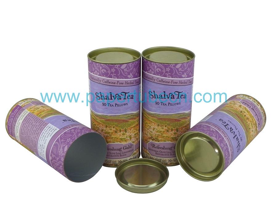Herbal Tea Olive Leaf-Lemonbalm Blend Packaging Paper Tube Herbal Tea Olive Leaf-Lemonbalm Blend Packaging Paper Tube