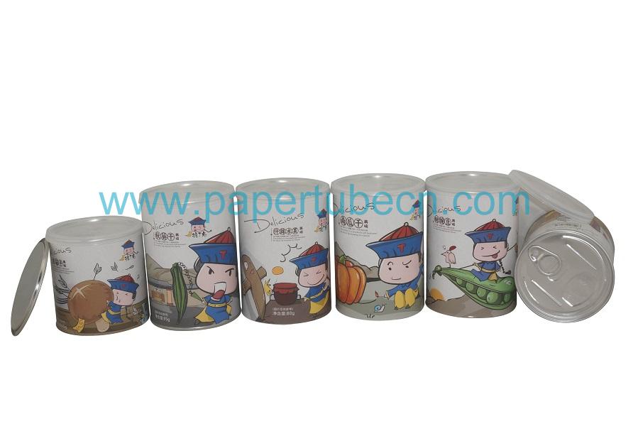 Pea Chellocharito Packaging Tube Al EOE Lid Paper Cans