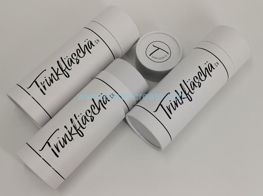 Round Cardboard White Tube Packaging