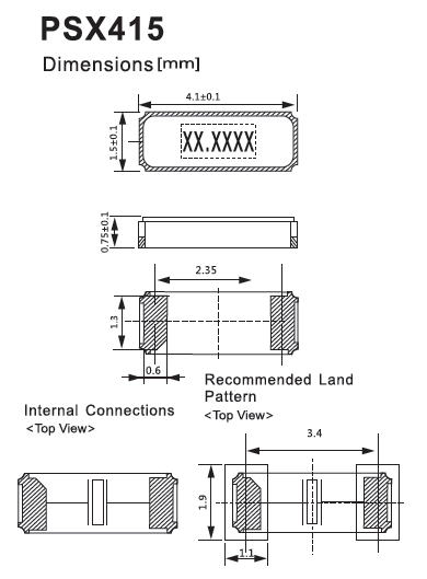 SMD tuning fork crystal 32.768KHz