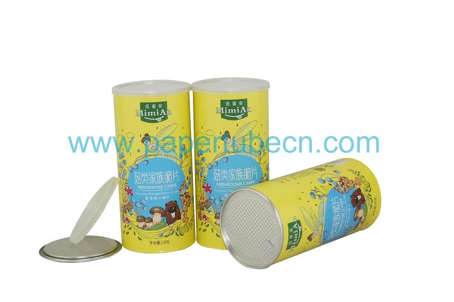 Vacuum Dehydration Packaging Mushrooms Family Composite Paper Cans