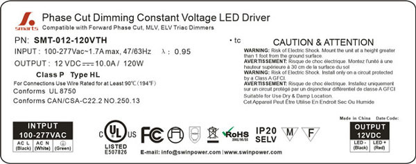 dimmable 12v led power supply