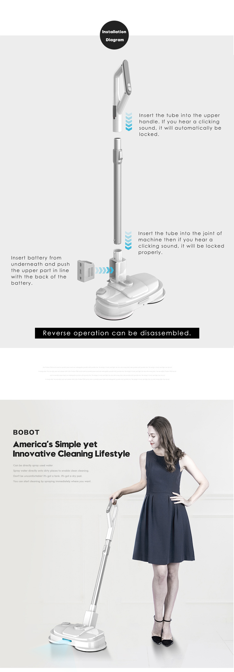 Handheld Cordless Electric Spin Mop Handheld Cordless Electric Spin Mop